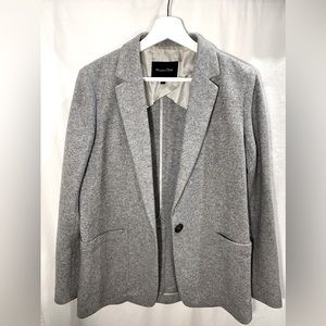 MASSIMO DUTTI Women’s Wool Blazer, Gray, US 8